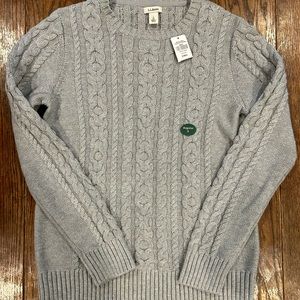 NWT LL Bean cable knit sweater